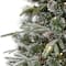 7.5ft. Pre-Lit Snowed Tipped Clermont Mixed Pine & Pinecones Artificial Christmas Tree with Clear LED Lights